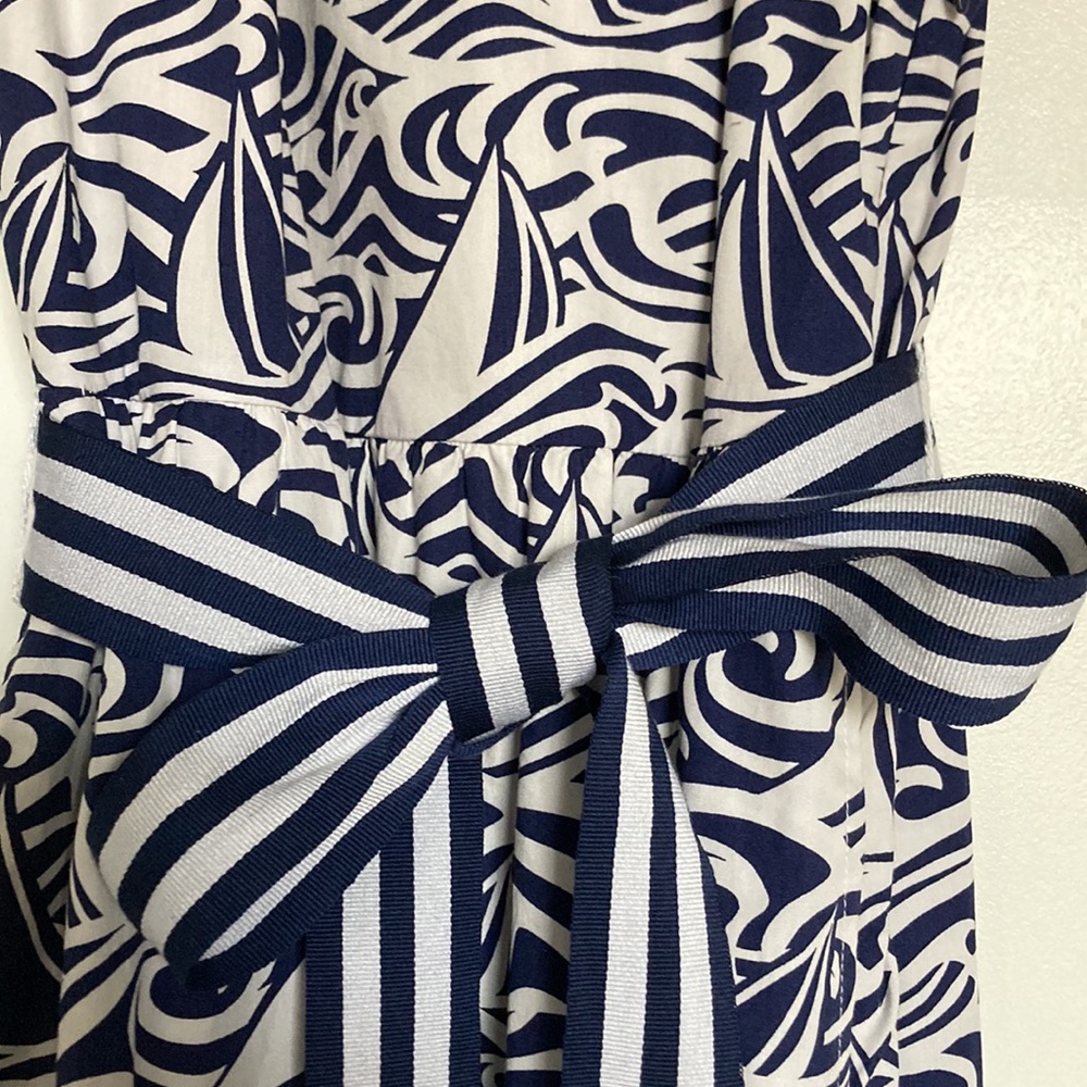 LAST CHANCE-Vineyard Vines for Target Blue & White Sailboat MIDI Dress